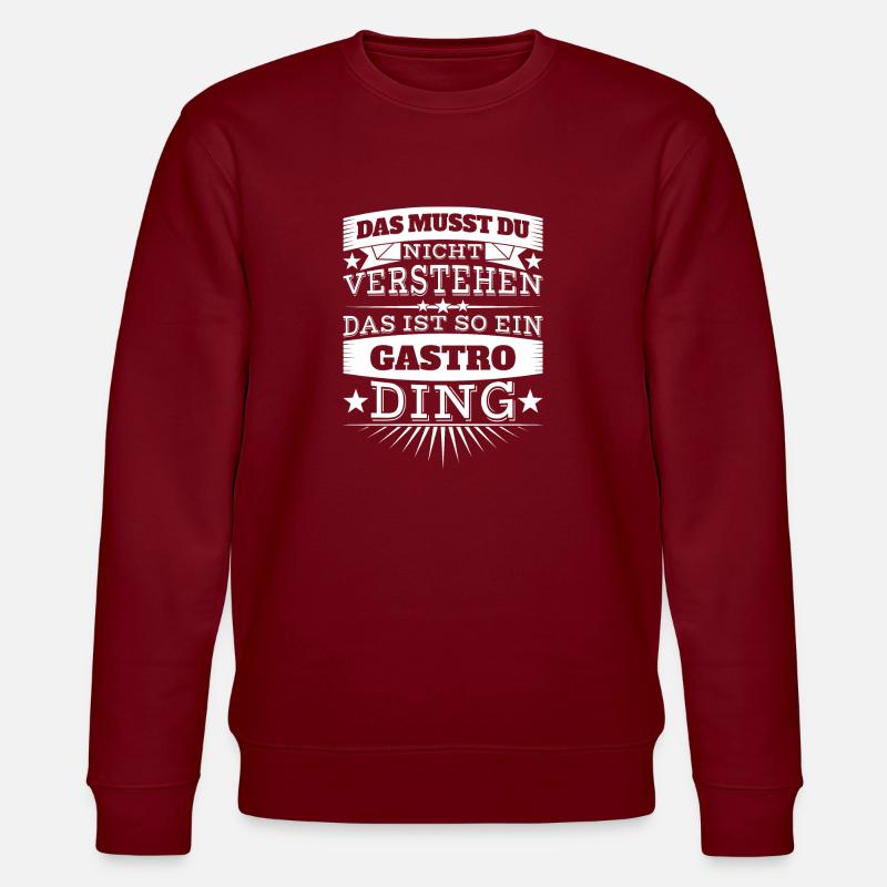 Gastro - Stanley/Stella Unisex Bio-Sweatshirt CHANGER  - Burgunderrot