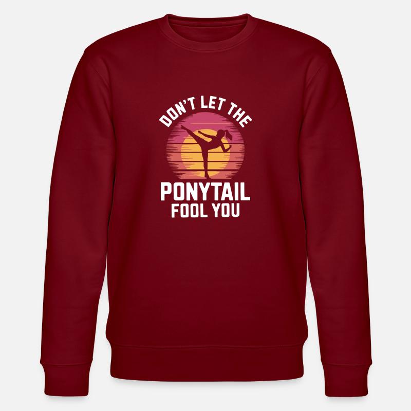 Queue de cheval avec puissance - Sweat bio CHANGER Stanley/Stella Unisexe - bordeaux