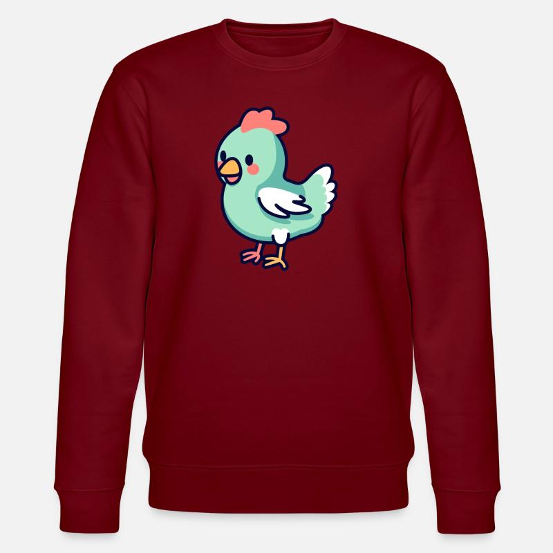 Huhn - Stanley/Stella Unisex Bio-Sweatshirt CHANGER  - Burgunderrot