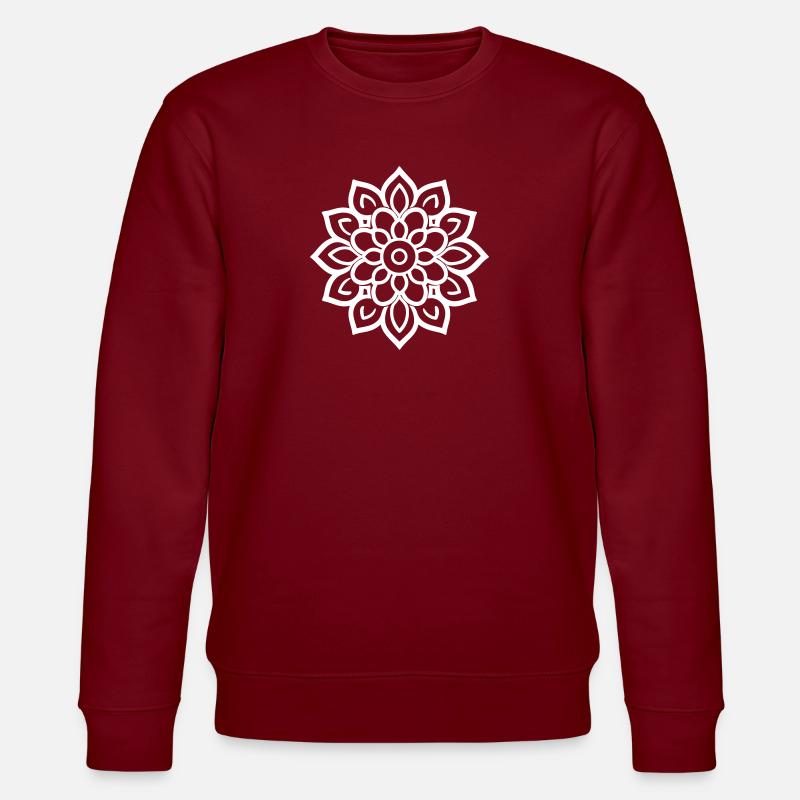 Mandala Blüte Logo - Stanley/Stella Unisex Bio-Sweatshirt CHANGER  - Burgunderrot