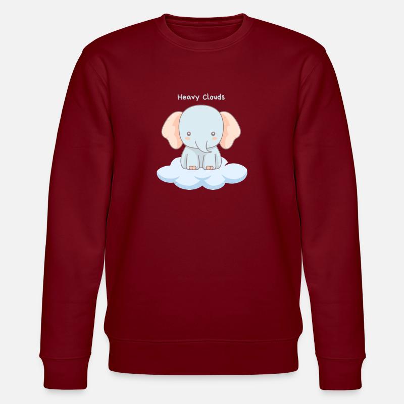 Heavy Clouds - Stanley/Stella Unisex Bio-Sweatshirt CHANGER  - Burgunderrot