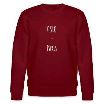 D’Oslo à Paris - Sweat bio CHANGER Stanley/Stella Unisexe - bordeaux - Devant - Nik (191cm) & Marisol (170cm)