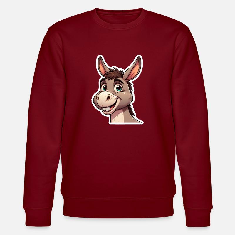 Esel-Maultier - Stanley/Stella Unisex Bio-Sweatshirt CHANGER  - Burgunderrot