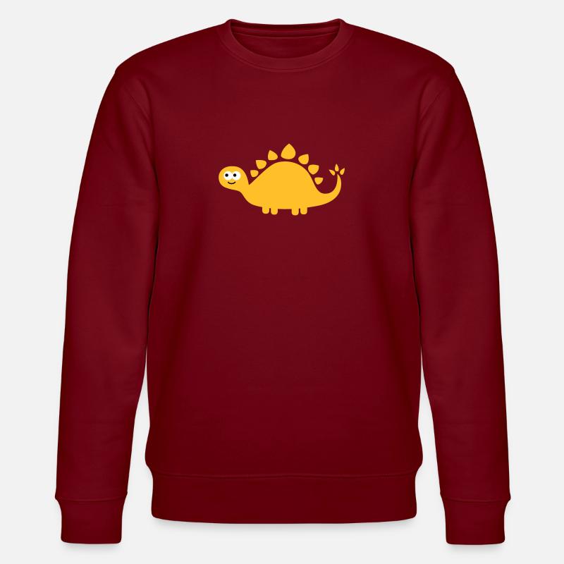 Funny cute dinosaur - Stanley/Stella CHANGER Unisex Organic Sweatshirt - burgundy