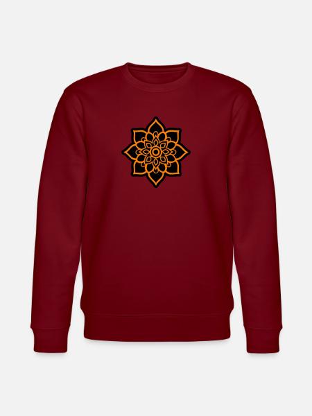 Blossom Mandala - Stanley/Stella CHANGER Unisex Organic Sweatshirt - burgundy