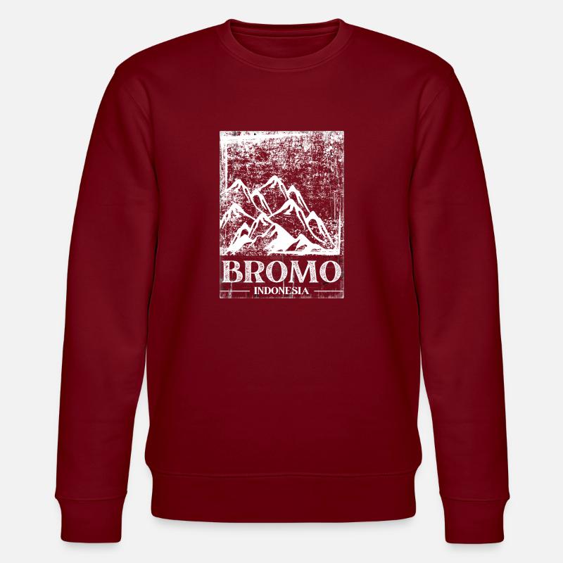 Mount Bromo, Indonesia - Stanley/Stella CHANGER Unisex Organic Sweatshirt - burgundy