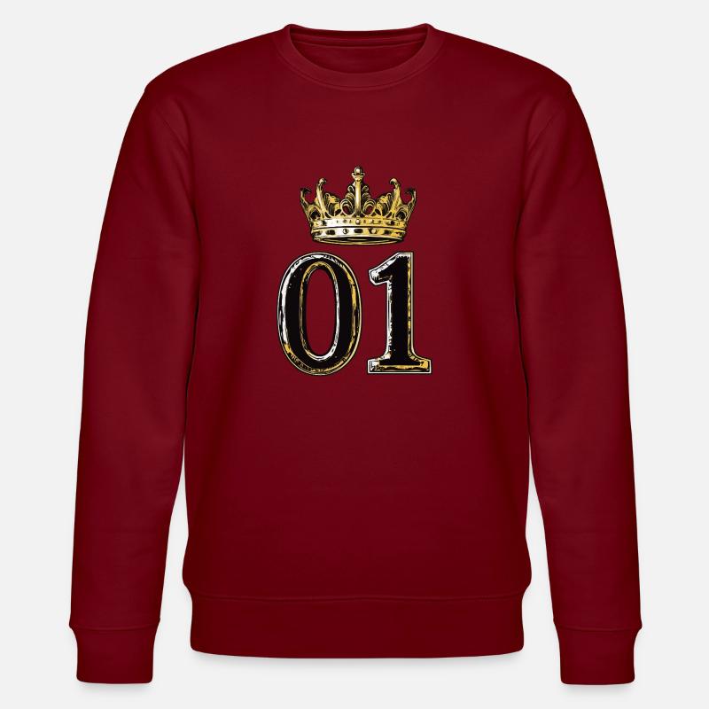 1 Couronne de chiffres - Sweat bio CHANGER Stanley/Stella Unisexe - bordeaux