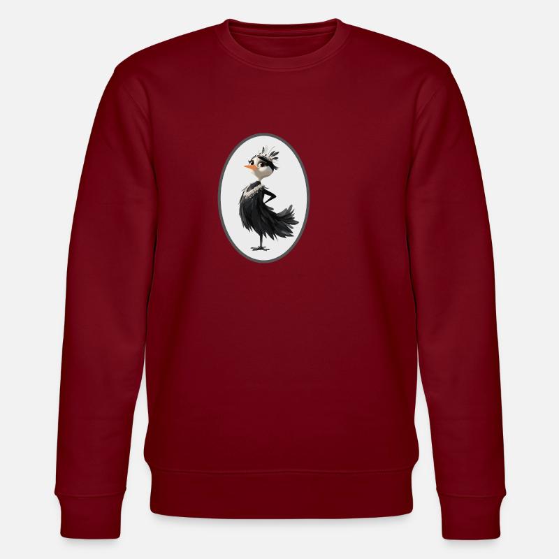 Nachtigall - Stanley/Stella Unisex Bio-Sweatshirt CHANGER  - Burgunderrot
