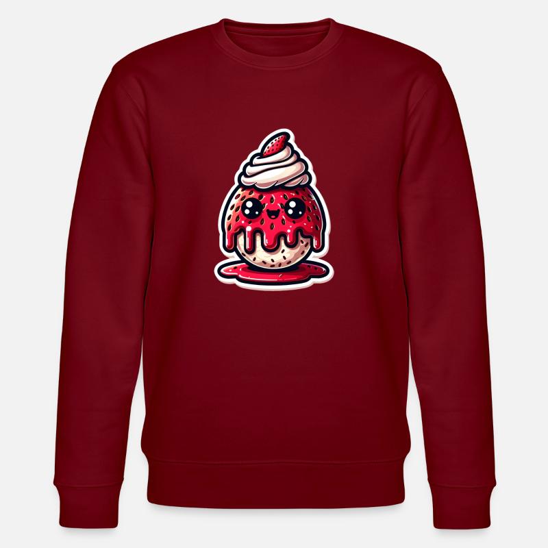 Strawberry Sunday - Stanley/Stella Unisex Bio-Sweatshirt CHANGER - Burgunderrot