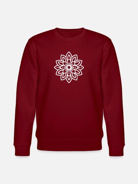 Mandala Blossom Icon - Stanley/Stella CHANGER Unisex Organic Sweatshirt - burgundy