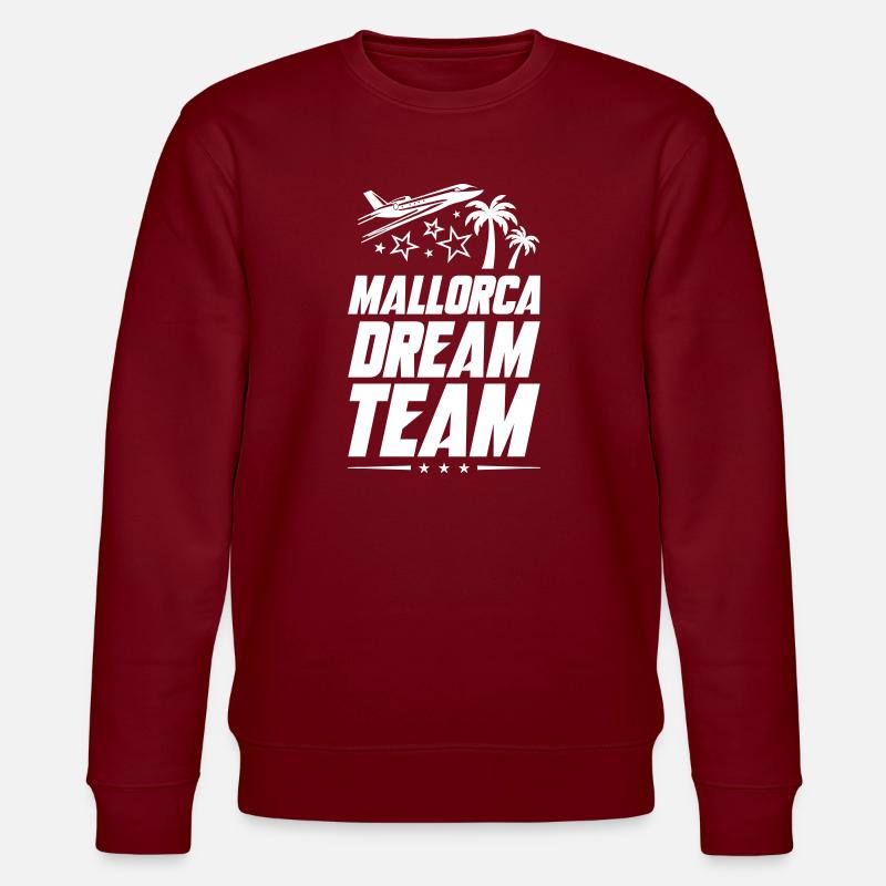 Mallorca Dream Team - Stanley/Stella Unisex Bio-Sweatshirt CHANGER  - Burgunderrot