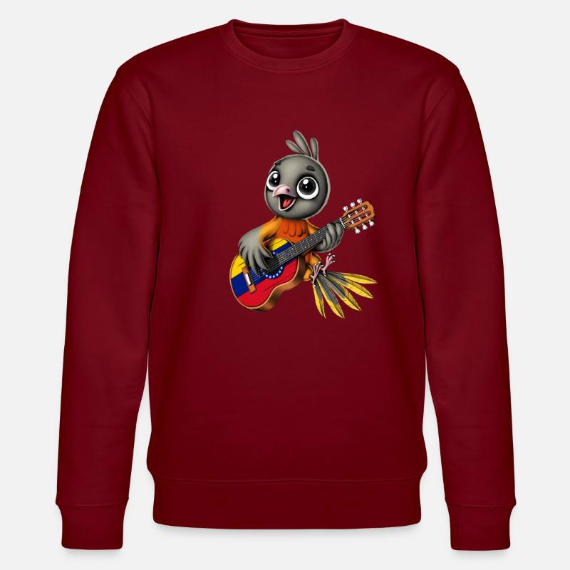 Venezuela Nationalvogel - Stanley/Stella Unisex Bio-Sweatshirt CHANGER - Burgunderrot