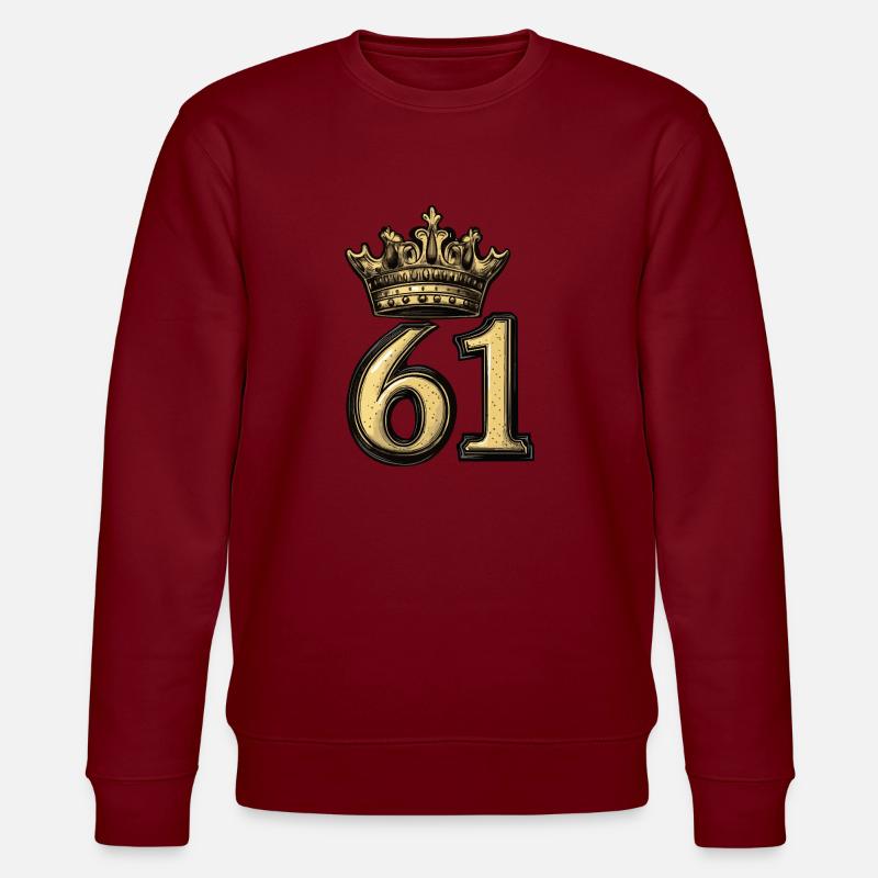 61 Couronne de chiffres - Sweat bio CHANGER Stanley/Stella Unisexe - bordeaux