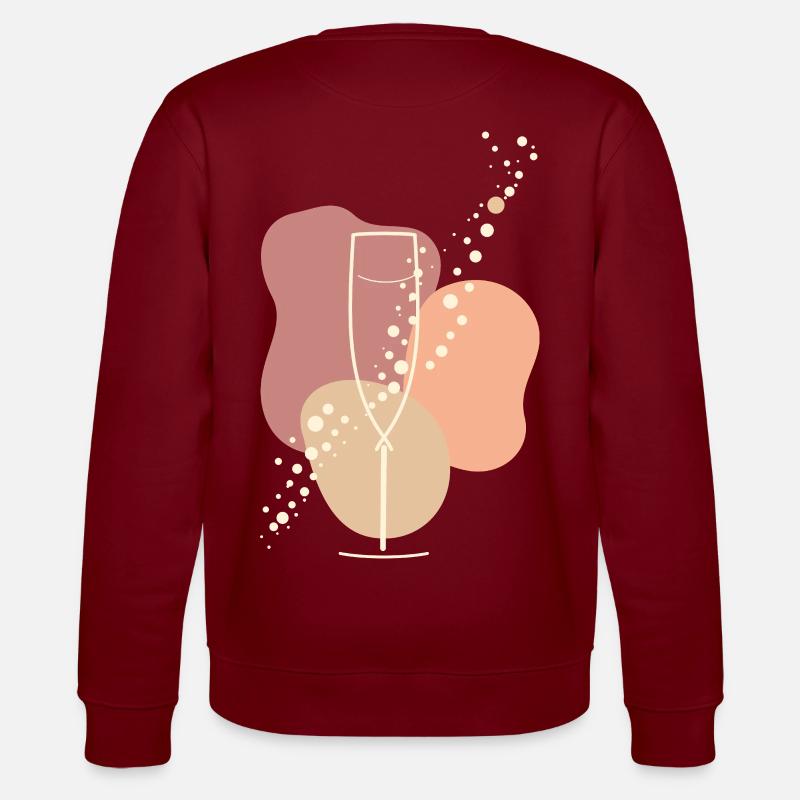 Sektfreundin Sparkling Aura - Stanley/Stella Unisex Bio-Sweatshirt CHANGER  - Burgunderrot