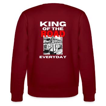 King of the Road - Busdriver - Stanley/Stella Unisex Bio-Sweatshirt CHANGER  - Burgunderrot - Hinten - Marisol (170cm)