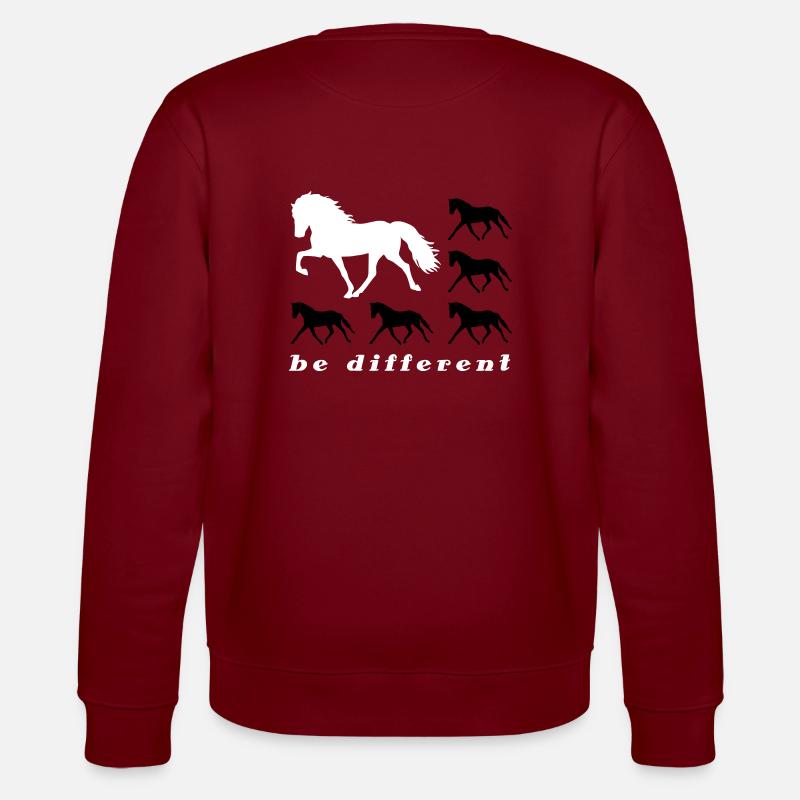 Be Different grey - Stanley/Stella Unisex Bio-Sweatshirt CHANGER  - Burgunderrot