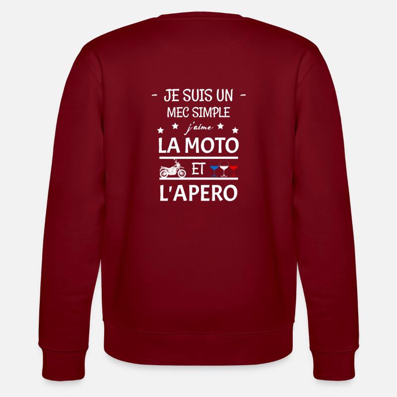 MOTORRAD - Stanley/Stella Unisex Bio-Sweatshirt CHANGER  - Burgunderrot