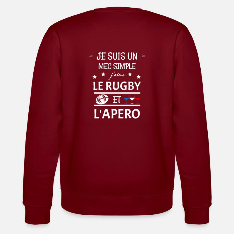 Rugby-Aperitif - Stanley/Stella Unisex Bio-Sweatshirt CHANGER  - Burgunderrot
