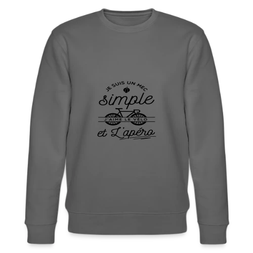 T-shirt "Mec Simple, Vélo & Apéro" - Sweat bio CHANGER Stanley/Stella Unisexe