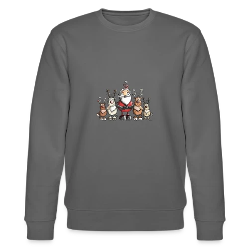 Père Noël entouré de rennes - Scène hivernale - Sweat bio CHANGER Stanley/Stella Unisexe