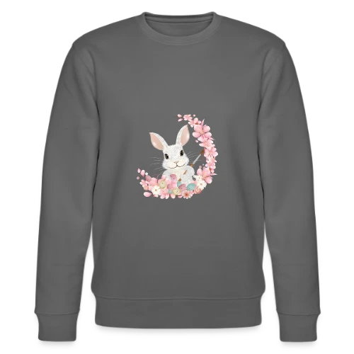 Lapin de Pâques Enchanteur: Fleurs et Pinceau Pastel - Sweat bio CHANGER Stanley/Stella Unisexe