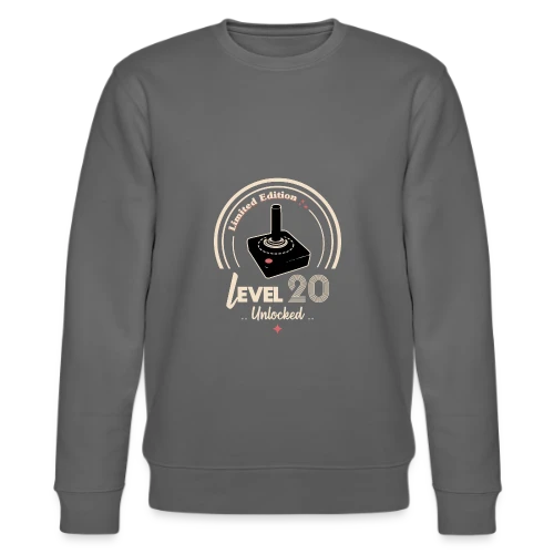 T-shirt Gaming "Niveau 20 Débloqué" - Rétro Anniversaire - Sweat bio CHANGER Stanley/Stella Unisexe
