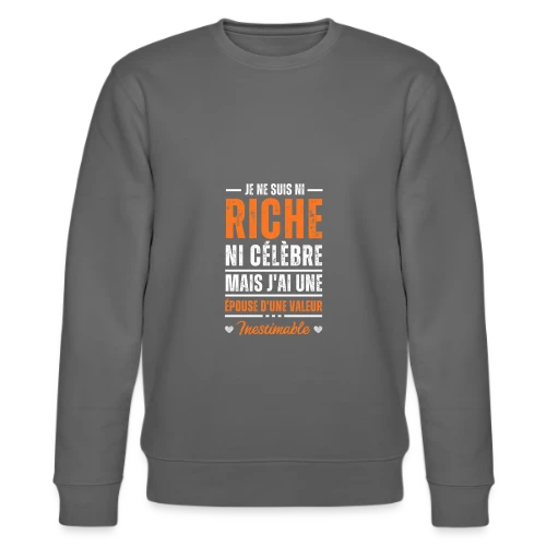 T-Shirt Homme - Mon Épouse D'une Valeur Inestimable - Sweat bio CHANGER Stanley/Stella Unisexe