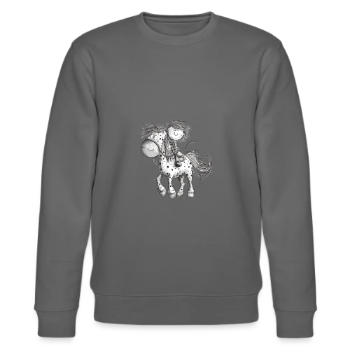 Cheval et cavalier rigolos - Dessin animé - Sweat bio CHANGER Stanley/Stella Unisexe