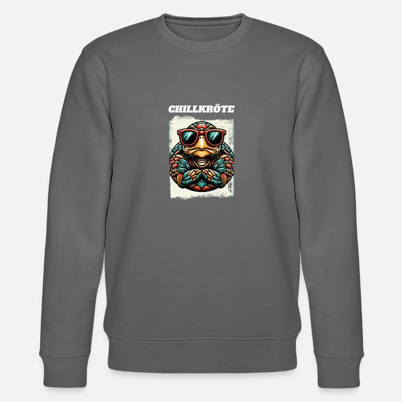 Chillkröte Schildkröte - Stanley/Stella Unisex Bio-Sweatshirt CHANGER  - Anthrazit
