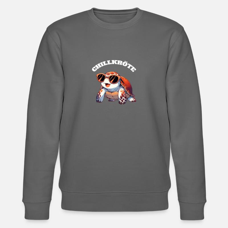 Chill Toad Turtle - Stanley/Stella CHANGER Unisex Organic Sweatshirt - anthracite