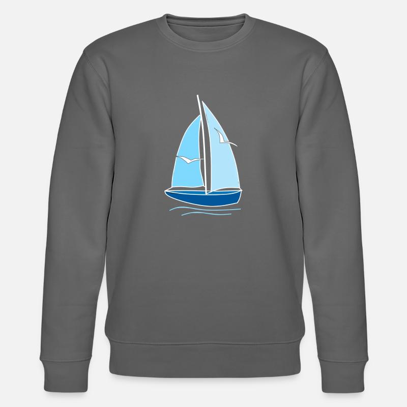 Segelboot Möwen,Geschenk,mode,cool,trend,style, - Stanley/Stella Unisex Bio-Sweatshirt CHANGER  - Anthrazit