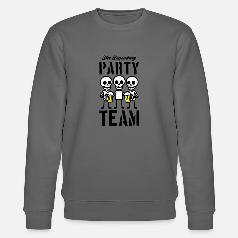 Skelett Bier Party Team - Stanley/Stella Unisex Bio-Sweatshirt CHANGER  - Anthrazit