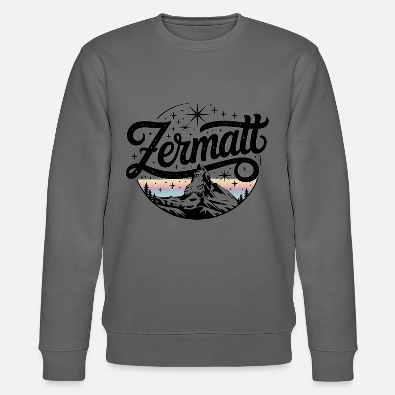 Zermatt - Souvenir Design - Stanley/Stella Unisex Bio-Sweatshirt CHANGER - Anthrazit