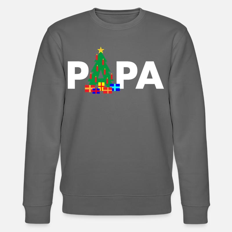 Papa Weihnachtsbaum - Stanley/Stella Unisex Bio-Sweatshirt CHANGER  - Anthrazit