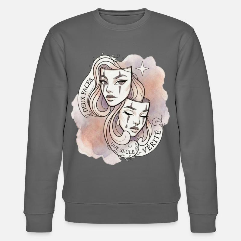 2 faces une vérité - Sweat bio CHANGER Stanley/Stella Unisexe - charbon