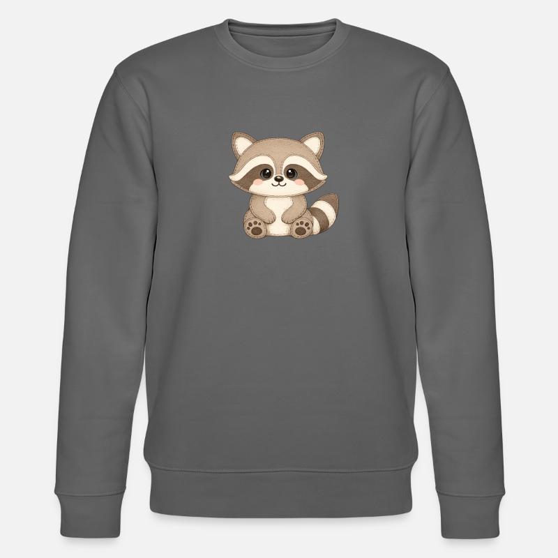 Kuschelwaschbär Illustration - Stanley/Stella Unisex Bio-Sweatshirt CHANGER  - Anthrazit