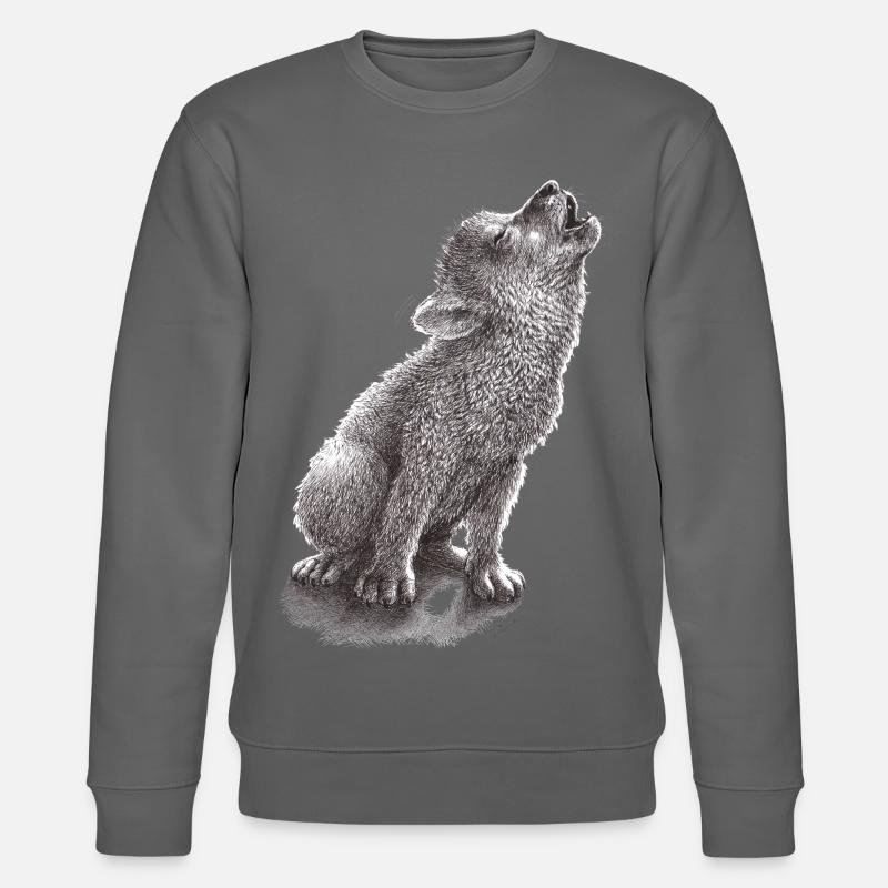 Junger heulender Wolf - Stanley/Stella Unisex Bio-Sweatshirt CHANGER  - Anthrazit