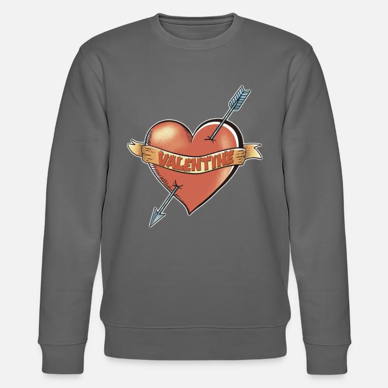 My Burning Valentine Heart - Stanley/Stella Unisex Bio-Sweatshirt CHANGER  - Anthrazit