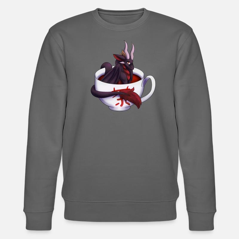 Schwarzer Tee Drache - Stanley/Stella Unisex Bio-Sweatshirt CHANGER  - Anthrazit