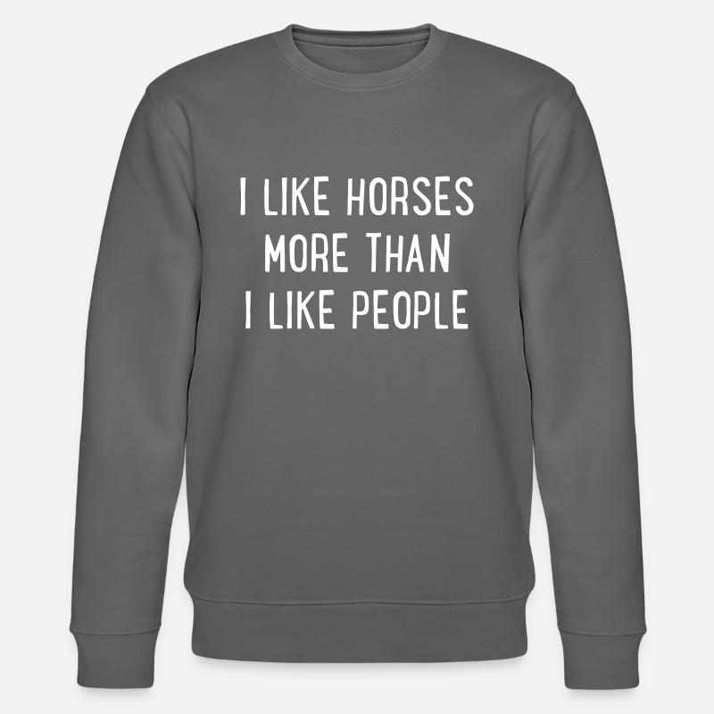 Pferde - Stanley/Stella Unisex Bio-Sweatshirt CHANGER  - Anthrazit