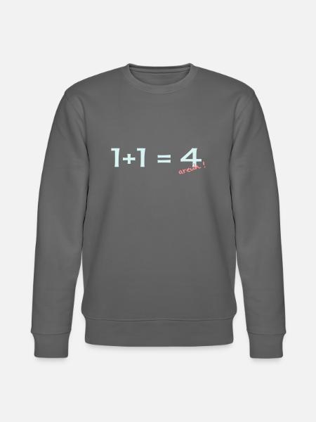 1 + 1 = 4 - Stanley/Stella CHANGER Unisex Organic Sweatshirt - anthracite