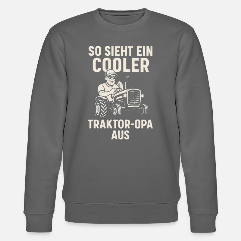 Tractor Grandpa - Stanley/Stella CHANGER Unisex Organic Sweatshirt - anthracite