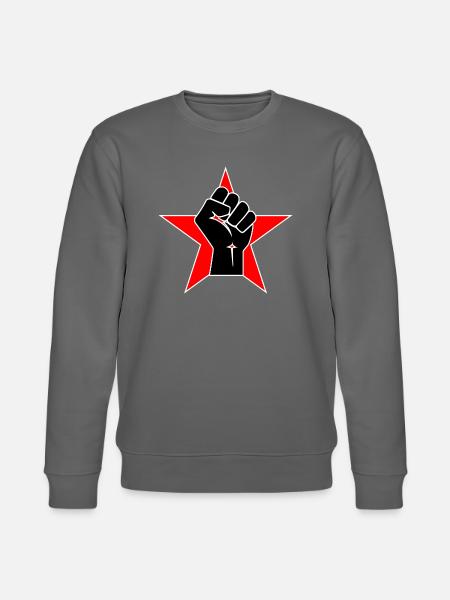 Raised Fist Logo 2 - Stanley/Stella CHANGER Unisex Organic Sweatshirt - anthracite