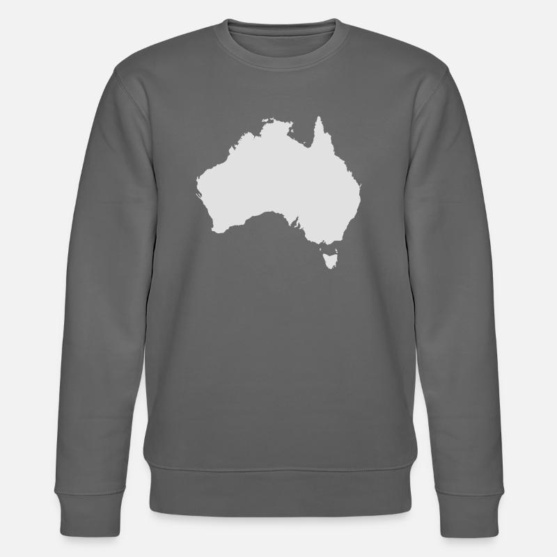 Australia Map - Stanley/Stella CHANGER Unisex Organic Sweatshirt - anthracite