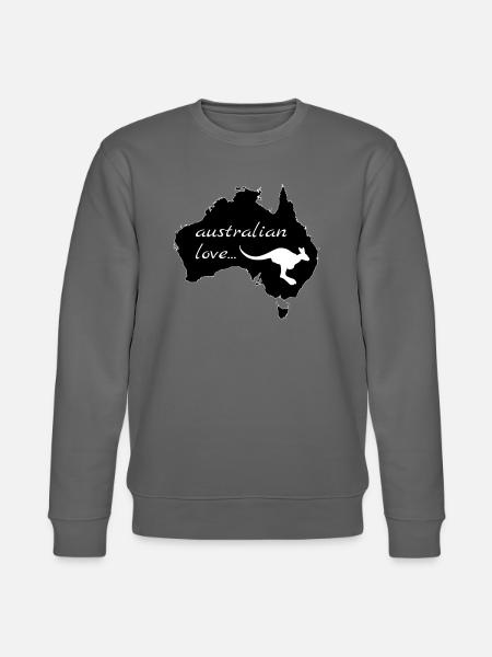 Australian Love Kangaroo - Stanley/Stella CHANGER Unisex Organic Sweatshirt - anthracite
