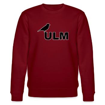 SSV ULM Ulmer Spatz Linsen mit Spätzle Schwäbisch - Stanley/Stella Unisex Bio-Sweatshirt CHANGER  - Burgunderrot - Vorne - Nik (191cm) & Marisol (170cm)