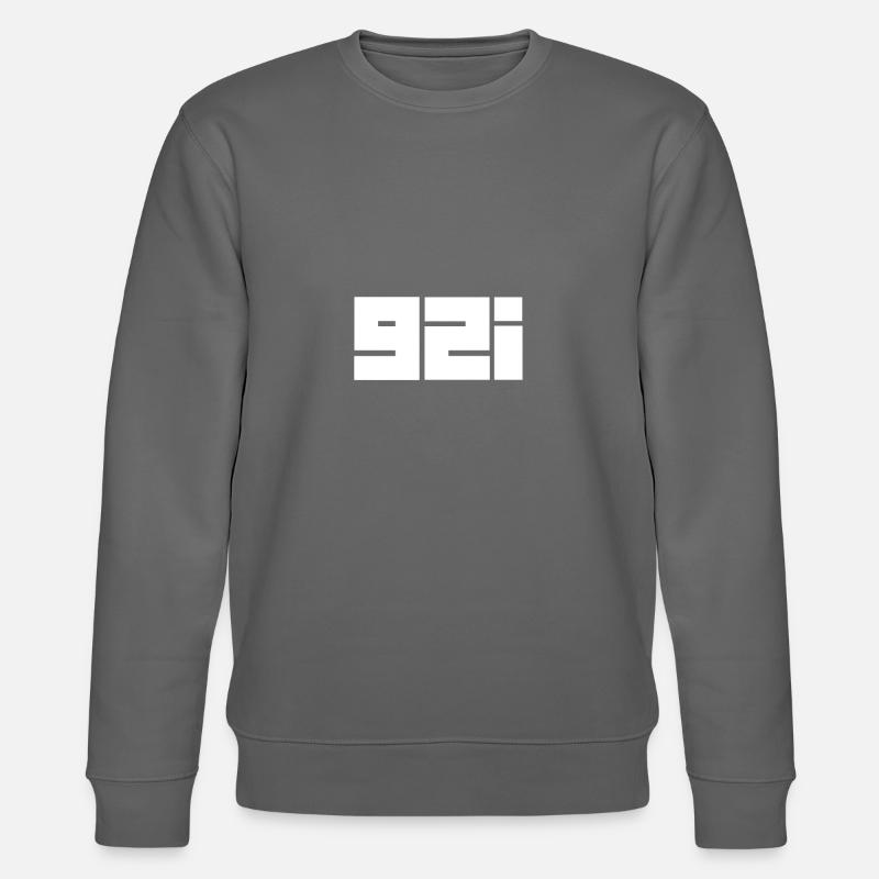 92i LOGO BLANC - Sweat bio CHANGER Stanley/Stella Unisexe - charbon