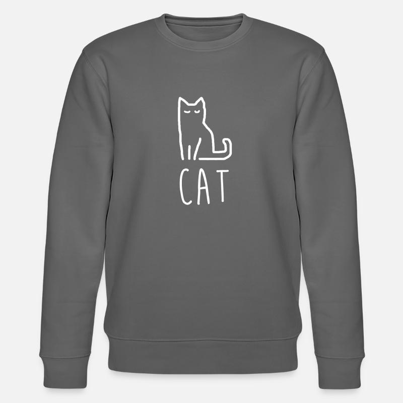 Cat Katze Geschenkidee - Stanley/Stella Unisex Bio-Sweatshirt CHANGER  - Anthrazit