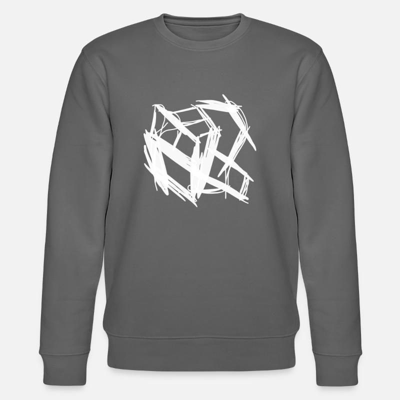 White Abstraction: The White Cube - Stanley/Stella CHANGER Unisex Organic Sweatshirt - anthracite