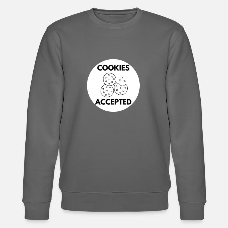 Cookies accepted - Geschenkidee Informatiker, IT - Stanley/Stella Unisex Bio-Sweatshirt CHANGER  - Anthrazit